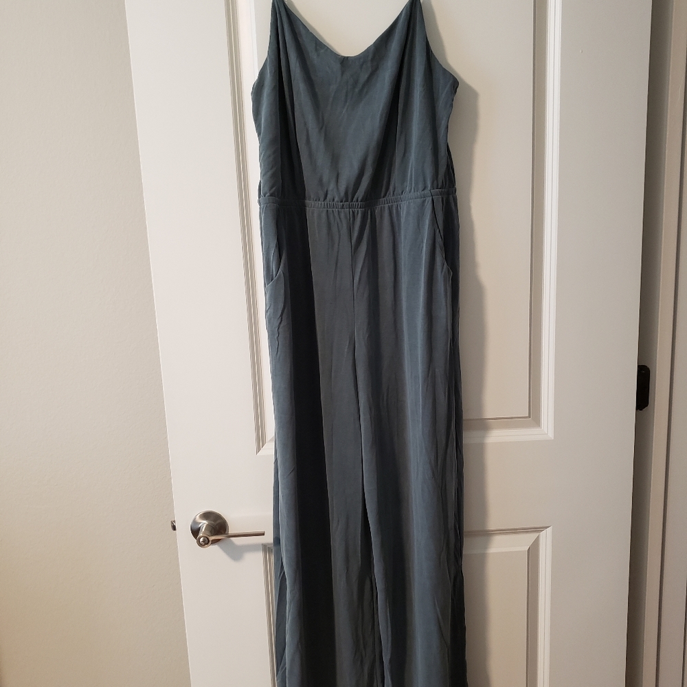 Charming Charlie pewter size L jumpsuit